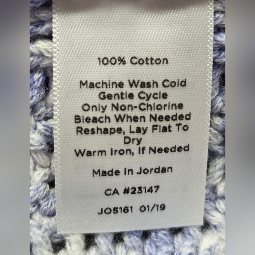 Talbots Heathered Blue Crew Neck Loose Knit Sweater Size L - Picture 8 of 8